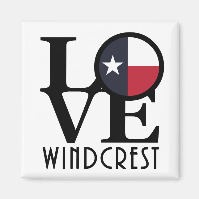 KÄRLEK Windcrest Texas Magnet (Framsidan)