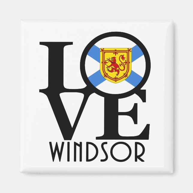 KÄRLEK Windsor Nova Scotia Magnet (Framsidan)