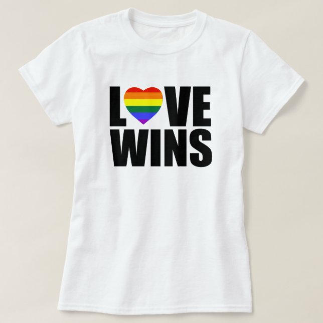 KÄRLEK WINS! CLEBRATE GIFTERMÅL JÄMSTÄLLDHET! #LOV TEE (Design framsida)