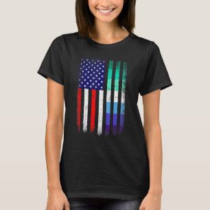 Kärlek Wins Gay Manar Pride USA:s Flagga LGbt Prid T Shirt