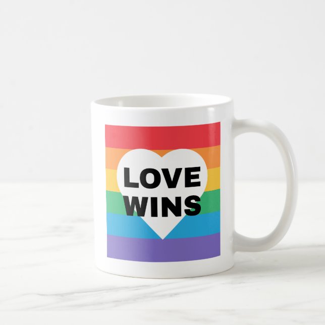 Kärlek Wins | GAY PRIDE Kaffemugg (Höger)