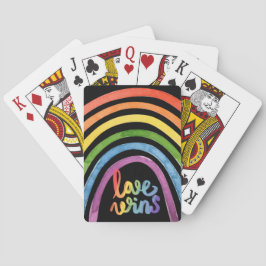 Kärlek Wins Gay pride Rainbow Casinokort