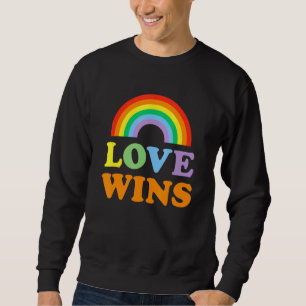 Kärlek Wins Gay pride Rainbow Lgtb Lång Ärmad Tröja