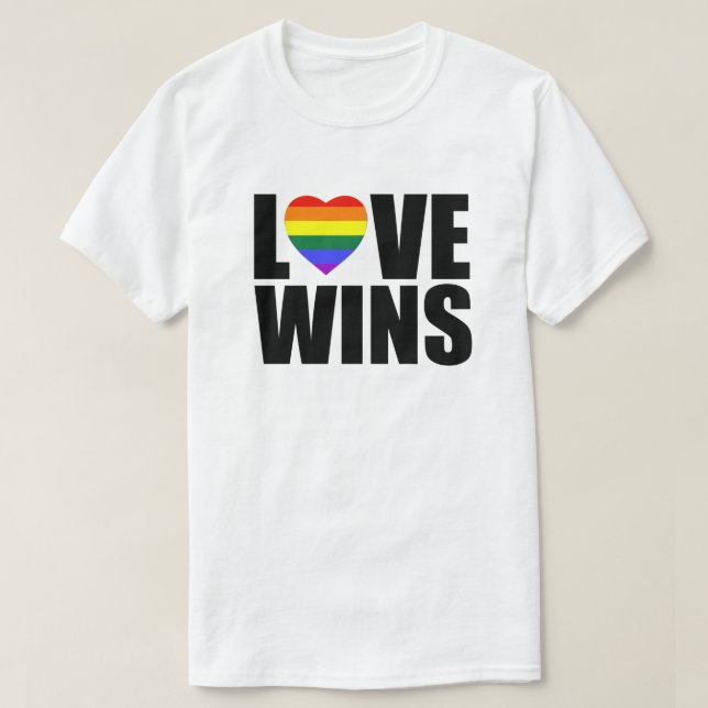 KÄRLEK WINS! #LOVEWINS CELEBRATE GIFTERMÅL JÄMSTÄL T-SHIRT (Design framsida)