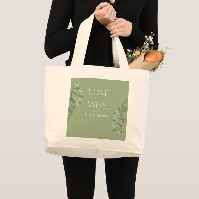 Kärlek Wins Personlig Tote Bag Jumbo Tygkasse (Framsida (produkt))