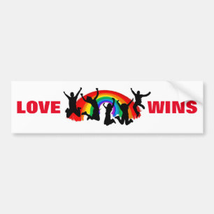 Kärlek Wins Rainbow Bildekal