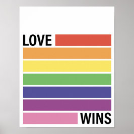 Kärlek Wins Rainbow Poster