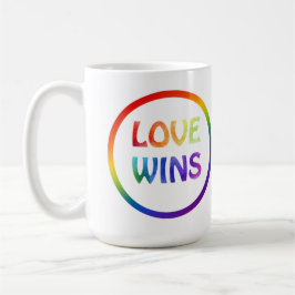 Kärlek Wins Rainbow Pride Kaffemugg
