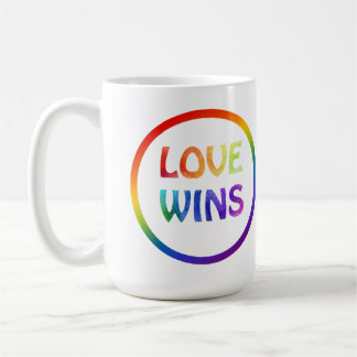 Kärlek Wins Rainbow Pride Kaffemugg