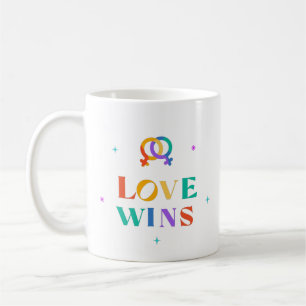Kärlek Wins Rainbow Two-Tone Coffee Mugg
