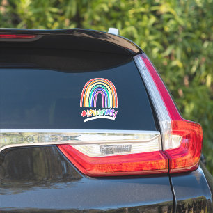 Kärlek Wins Roligt Rainbow Färg Text Klistermärken
