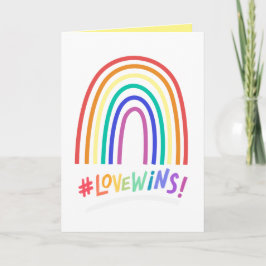 Kärlek Wins Roligt Rainbow Kort