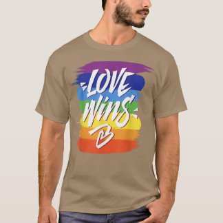 Kärlek Wins T Lesbisk Gay pride Rainbow Pride LGBT Shirt