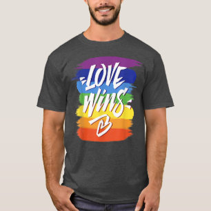 Kärlek Wins T Lesbisk Gay pride Rainbow Pride LGBT Shirt