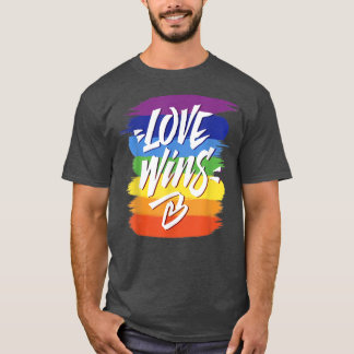 Kärlek Wins T Lesbisk Gay pride Rainbow Pride LGBT Shirt
