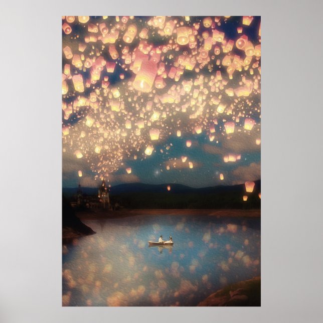 Kärlek Wish Lanterns Poster (Framsidan)