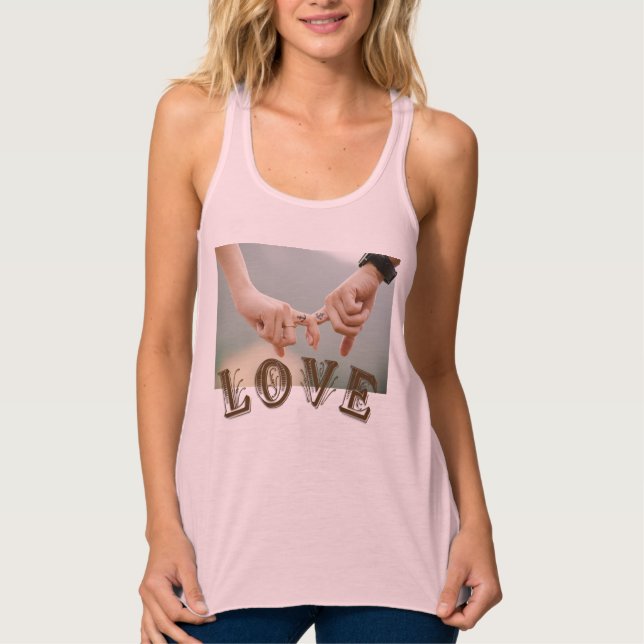 Kärlek Women T-shirt Linne Med Racerback (Framsida)