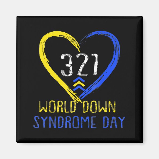 Kärlek World Down Syndrome Awareness Day Kärlek Magnet (Framsidan)