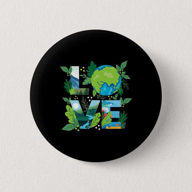 Kärlek World - Environmental Protection Earth Day  Knapp (Framsida)