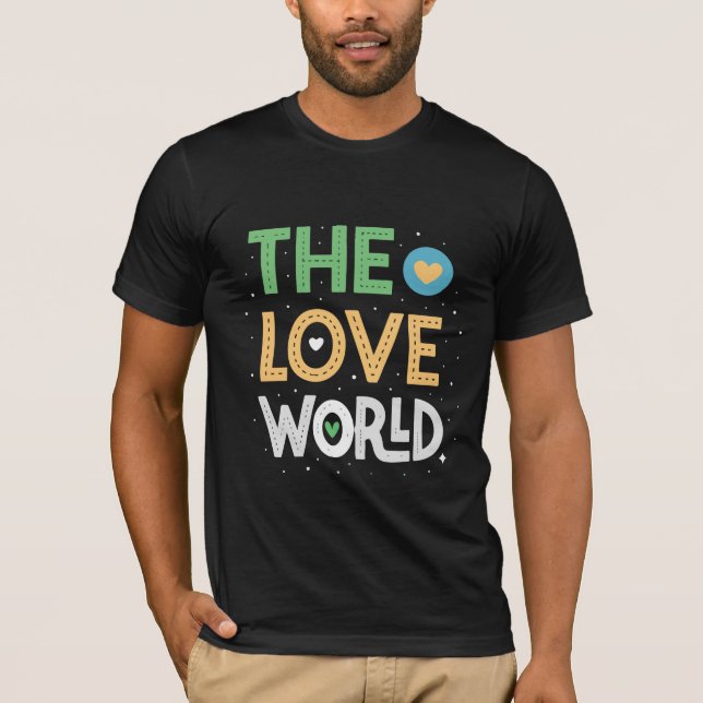 Kärlek World - Unique T-Shirt Design" (Framsida)