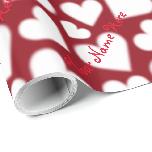 Kärlek Wrapping Papper Valentines Anpassningsbar G Presentpapper (Rullad Hörn)