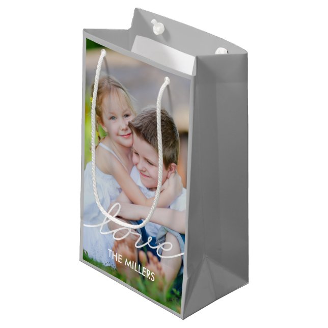 KÄRLEK Writing Anpassningsbar Gift Bags (Framsidan Vinklad)