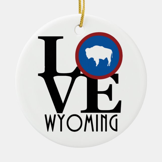 KÄRLEK Wyoming Julgransprydnad Keramik (Framsidan)