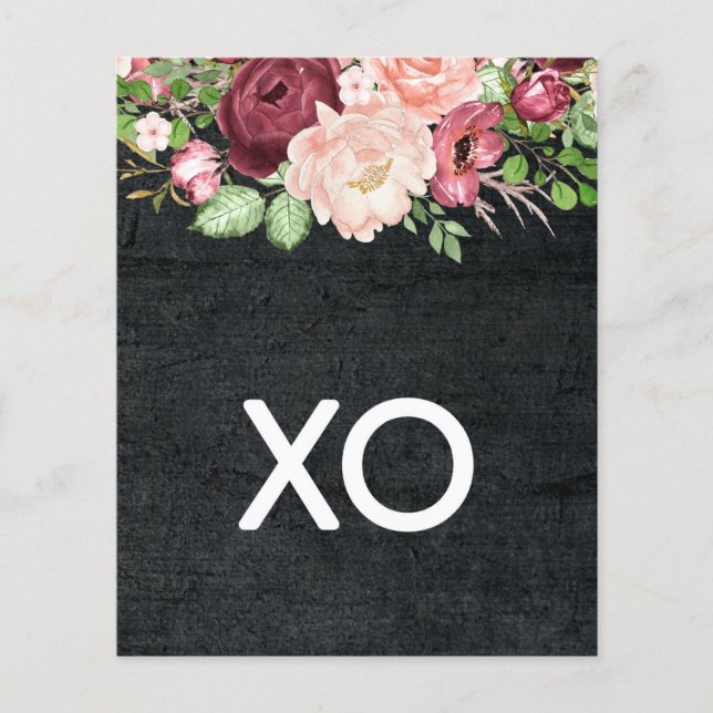 Kärlek XO-skrapbok för blommigt Papper (Framsida)