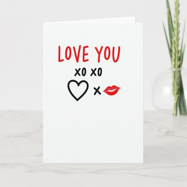 Kärlek XO XO-kort Kort (Framsida)