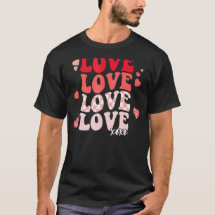 Kärlek XOXO Buffalo Play Hearts Valentine Day Ret T Shirt
