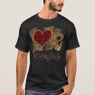 Kärlek Xray Tech Leopard Mied Flanals Valentines D T Shirt