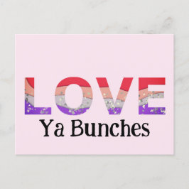 Kärlek Ya Bunches Colorful Hearts Valentine Vykort