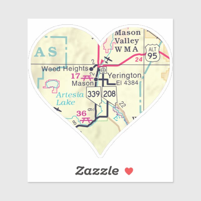 Kärlek Yerington NV Klistermärken (Ark)