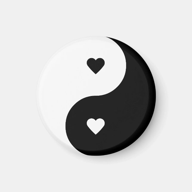 Kärlek Yin Yang magnet (Framsidan)