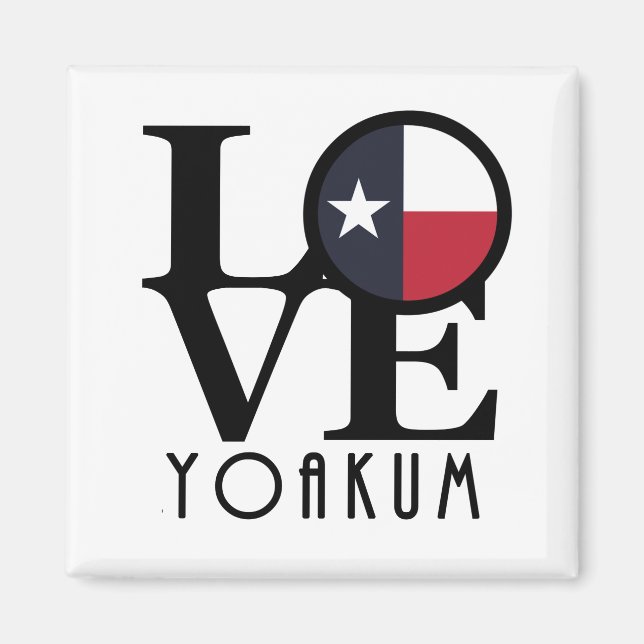 KÄRLEK Yoakum Texas Magnet (Framsidan)