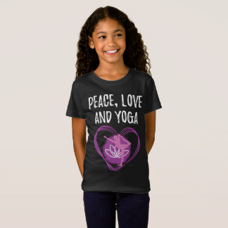 Kärlek Yoga Gift för Yogis Peace, Kärlek och Yoga T Shirt