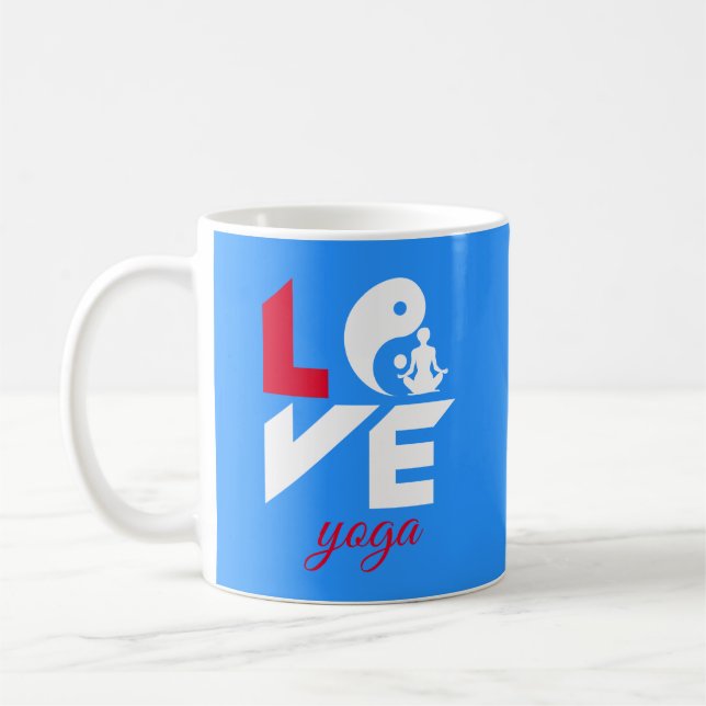 Kärlek yoga kaffemugg (Vänster)