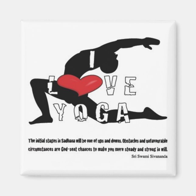 Kärlek Yoga Magnet (Framsidan)