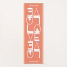 KÄRLEK Yoga Personlig Peach Teal 2 SIED