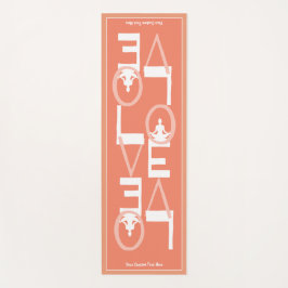 KÄRLEK Yoga Personlig Peach Teal 2 SIED