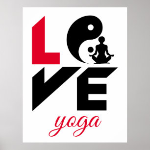 Kärlek yoga poster