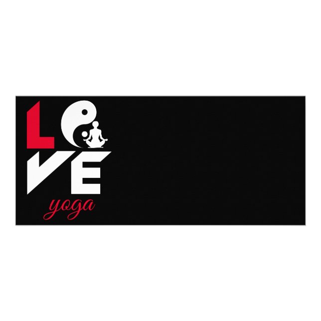 Kärlek yoga reklamkort (Framsidan)