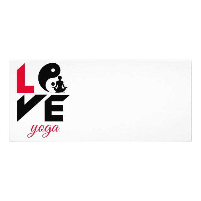 Kärlek yoga reklamkort (Framsidan)