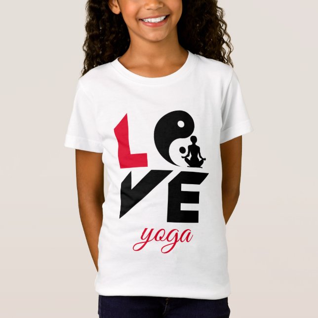 Kärlek yoga t shirt (Framsida)