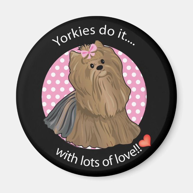 Kärlek Yorkie Magnet (Framsidan)