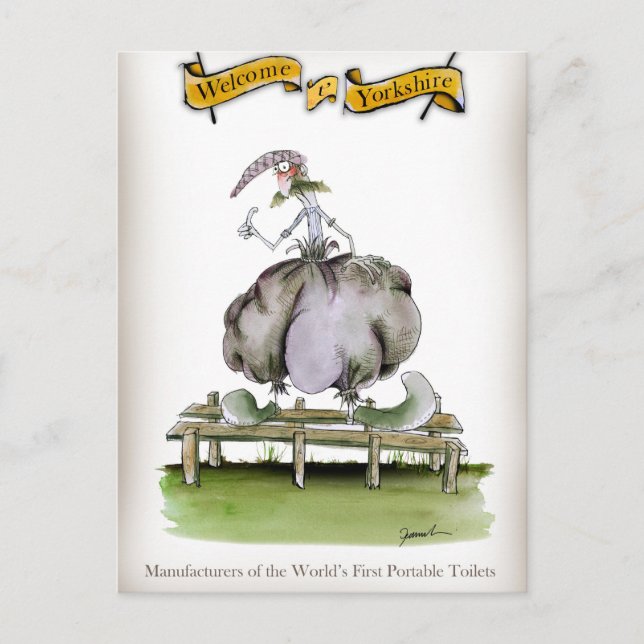 Kärlek Yorkshire portabel toalettuppfinning Vykort (Framsida)