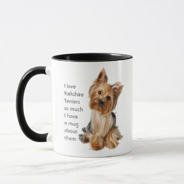 Kärlek Yorkshire Terriers så mycket Quote Say Mugg (Vänster)