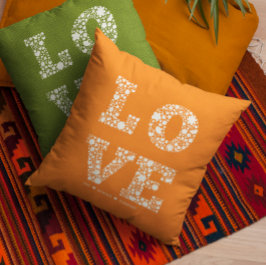 "KÄRLEK You, Always, Forever" Bright Orange Kärlek Kudde