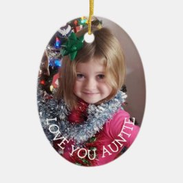 Kärlek You Auntie, julgåva till Moster jul Julgransprydnad Keramik