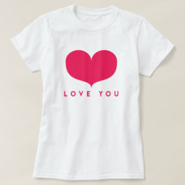 Kärlek You | Big Rosa Heart T-Shirt